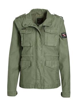 Jacke Superdry Jahrgang Grün für Damen