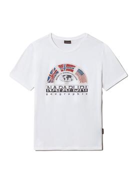 T-Shirt Napapijri S Turin Weiss für Herren