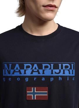 T-Shirt Napapijri Ayas Marineblau für Herren