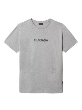 T-Shirt Napapijri Box Grau für Herren