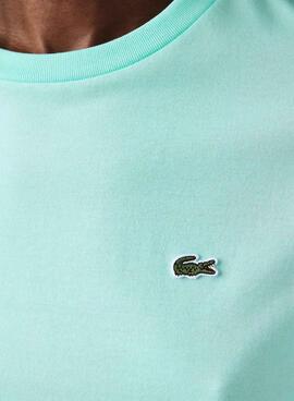 T-Shirt Lacoste Rundhals Türkis für Damen