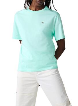 T-Shirt Lacoste Rundhals Türkis für Damen