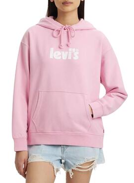 Sweatshirt Levis Graphic Standard Rosa Damen