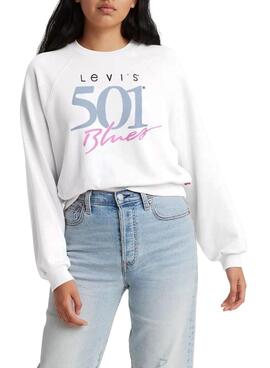 Sweatshirt Levis Graphic Vintage Crew 501 Blau Damen