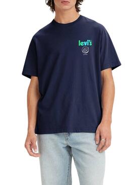 T-Shirt Levis Relaxed Fit Marineblau für Herren