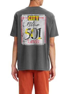 T-Shirt Levis Vintage Fit Graphic 501 Grau Herren