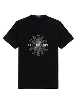 T-Shirt Fred Perry Graphic Schwarz für Herren