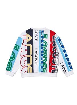 Sweatshirt Lacoste Bedruckt Streifen Multicolor Junge