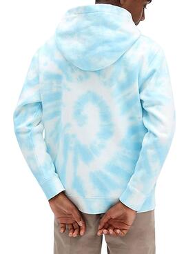 Sweatshirt Vans Tie Dye Blau Und Weiss für Junge