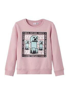 Sweatshirt Name It Jassana Minecraft Pinke Damen