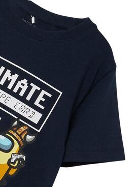 T-Shirt Name It Among Us Schwarz für Junge