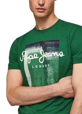 T-Shirt Pepe Jeans Sawer Grün für Herren