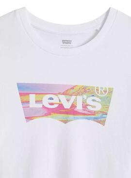 T-Shirt Levis The Perfect Marbling Weiss Damen