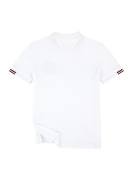Poloshirt Tommy Hilfiger Badge Weiß Für Junge