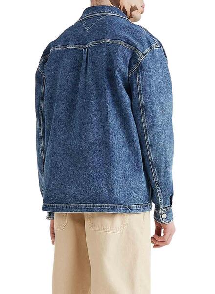 1A5 - Бежевая сумка tommy hilfiger - Tommy Jeans Oversize Denim Trucker  Men's Jean Jacket Blue DM0DM15614