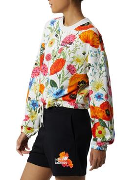 Sweatshirt New Balance Essentials Super Bloom Druck