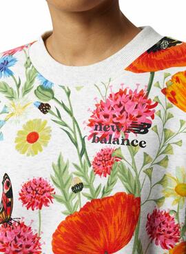 Sweatshirt New Balance Essentials Super Bloom Druck