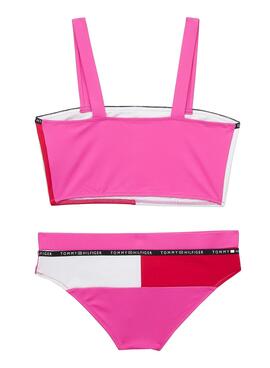 Bikini Tommy Hilfiger Logo Rosa für Mädchen