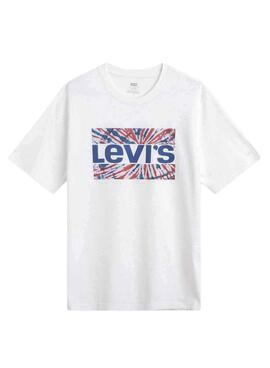 T-Shirt Levis Relaxed Tie Dye Weiss für Herren
