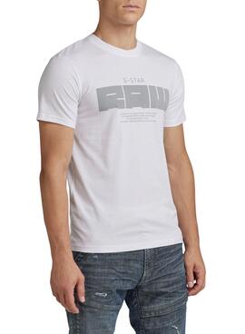 T-Shirt G-Star Raw Slim Weiss für Herren