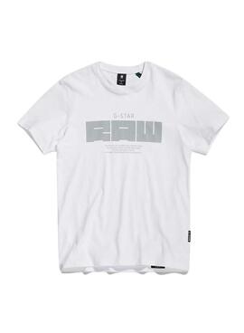 T-Shirt G-Star Raw Slim Weiss für Herren