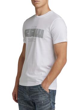 T-Shirt G-Star Raw Slim Weiss für Herren