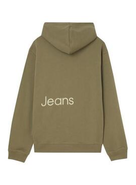 Sweatshirt Calvin Klein Logo Contraste Grün Herren