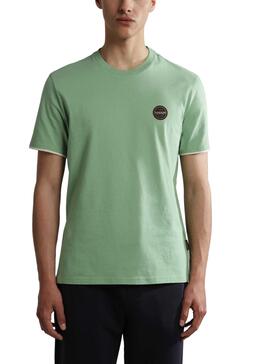 T-Shirt Napapijri S-Whale Grün für Herren