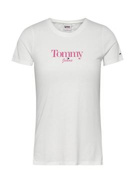T-Shirt Tommy Jeans Skinny Essential Weiss Damen