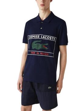 Polo Lacoste Made In France Marineblau für Herren