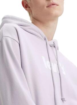 Sweatshirt Levis Graphic Standard Grau für Damen