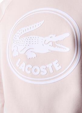 Sweatshirt Lacoste Logo Dreidimensional Pink Damen