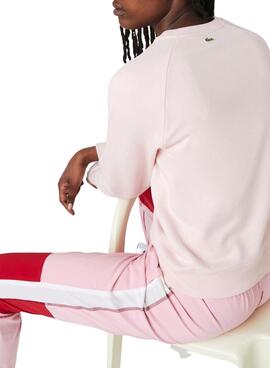 Sweatshirt Lacoste Logo Dreidimensional Pink Damen