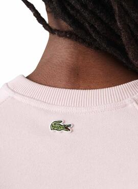 Sweatshirt Lacoste Logo Dreidimensional Pink Damen