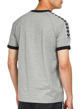 T-Shirt Fred Perry Taped Ringer Grau Herren