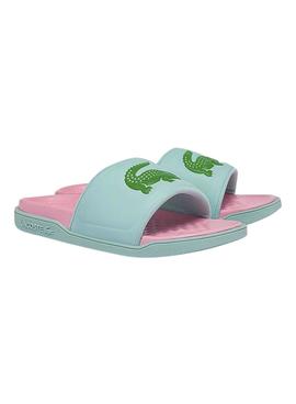 Flip Flops Lacoste Dualiste Türkis und Rosa Damen