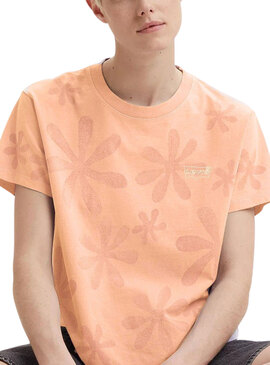 T-Shirt Levis Graphic Blumen Orange für Damen
