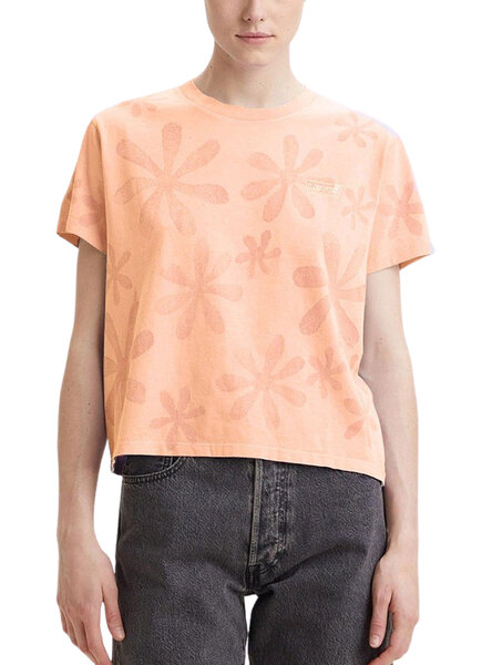 T-Shirt Levis Graphic Blumen Orange für Damen