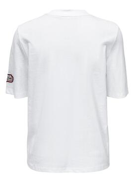 T-Shirt Only Kina Athletic Weiss für Damen