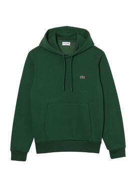 Sweatshirt Lacoste Basic Kapuze Grün für Herren