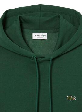 Sweatshirt Lacoste Basic Kapuze Grün für Herren