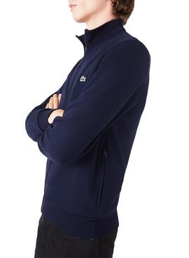 Sweatshirt Lacoste Basica Reissverschluss Marineblau