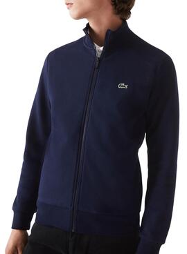 Sweatshirt Lacoste Basica Reissverschluss Marineblau