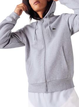 Sweatshirt Lacoste-Hood Zip Grau für Herren