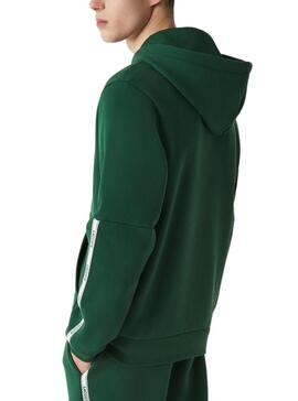 Sweatshirt Lacoste Kapuze Streifen Grün Für Herren