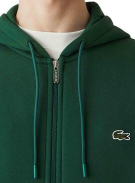 Sweatshirt Lacoste Kapuze Streifen Grün Für Herren