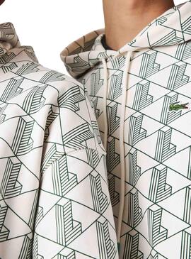 Sweatshirt Lacoste LIVE Weiss und Grün für Herren und Damen.