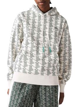 Sweatshirt Lacoste LIVE Weiss und Grün für Herren und Damen.