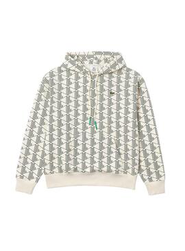 Sweatshirt Lacoste LIVE Weiss und Grün für Herren und Damen.