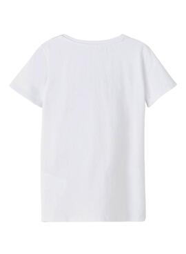 T-Shirt Name It Jase Happy Weiss für Mädchen